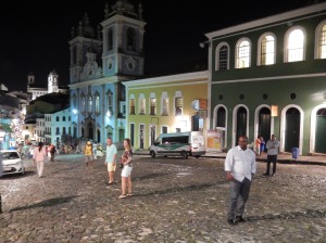 in the Largo do Pelourinho, with Igreja Nossa Senhora do Rosario dos Pretos 