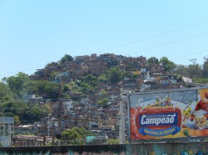 favela across the street from the stadium