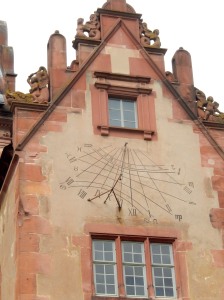 close up of the sun dial