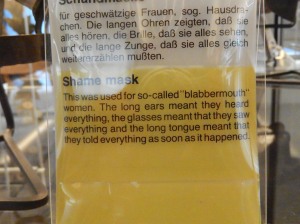 description for the blabbermouth shame mask