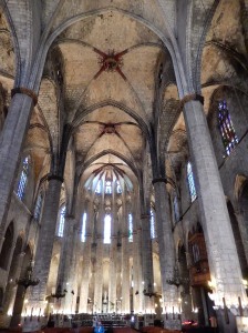 inside Church of Santa Maria del Mar