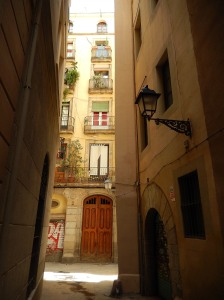 lovely narrow streets in the Gothic quarter
