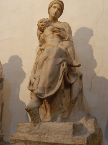 Michelangelo's Madonna with Child detail
