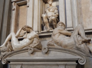 tomb of Giuliano Duke of Nemours with the statues Day and Night