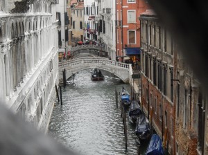 We crossed the Bridge of Sighs, where the prisoners sighed as they saw the 'outside' for the last time 