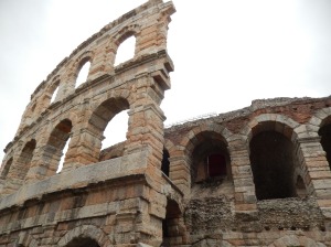 Verona's ancient arena exterior