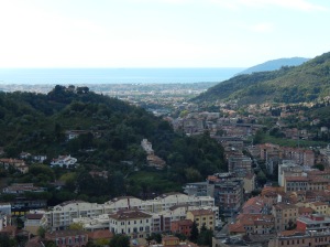 from that viewpoint, overlooking the town of Carrara