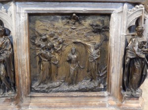 bronze panel detail, by Ghiberti and Donatello