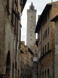 our first view of San Gimignano
