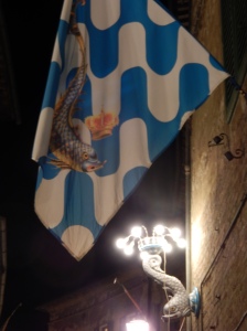 found another neighbourhood flag and lamp on our night walk