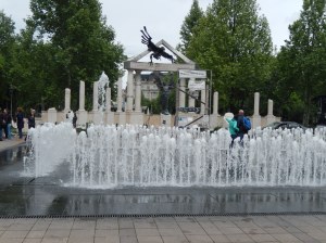 monument with fountain