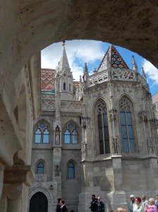 from the viewpoint, looking back at Matthias Church, our next stop