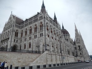 view of Parliament from the riverside
