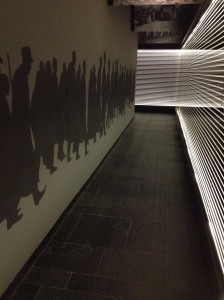 the long hallway of marching feet