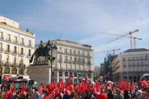 demonstration in Puerta del Sol