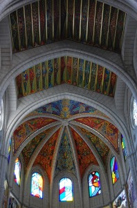 inside the cathedral, a beautiful ceiling