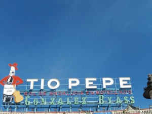 Tío Pepe is a brand of sherry, and this sign, in the square, is a landmark