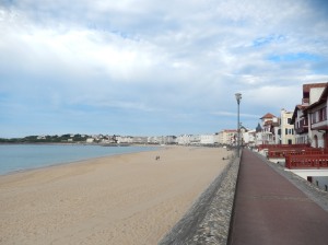 the town has a lovely long beach