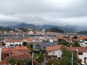 from our hotel balcony, view of Ribadesella, across the harbour