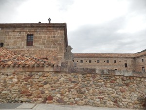 stone walls around the monastery